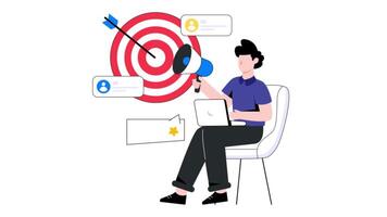 Reputation Management 2D Flat Animation. video