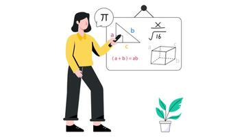 Math Presentation 2D Flat Animation. video