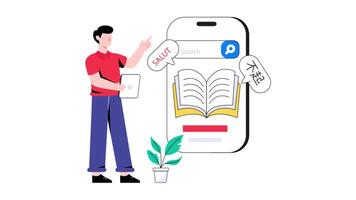Language Learning 2D Flat Animation. video