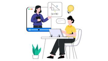 Digital Class 2D Flat Animation. video