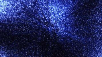 Abstract wavy surface of particles and dots. Digital futuristic wave video
