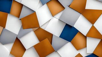 Abstract arrangement of colored geometric shapes creating a modern artistic background photo