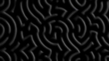 Abstract black maze pattern with intricate curves and lines for creative backgrounds photo