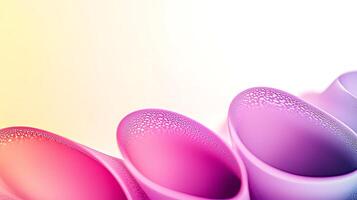 Abstract colorful curves with droplets, blending soft hues in a smooth gradient background photo