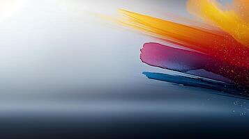 Abstract colorful brush strokes creating a vibrant background with a smooth gradient effect photo