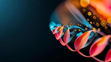 Abstract colorful waves with vibrant lights and bokeh effects creating a dynamic visual experience photo