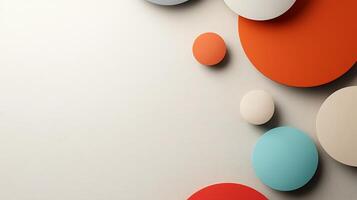 Abstract composition of colorful circles on a soft background, creating a modern aesthetic photo