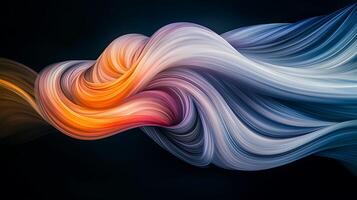 Abstract flowing colors intertwining in a dynamic composition, creating a vibrant visual effect photo