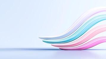 Abstract flowing waves in soft pastel colors creating a serene background for design use photo