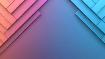 Abstract geometric background with layered shapes in pink and blue tones, ideal for design projects photo