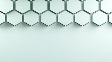 Abstract geometric pattern of hexagonal mirrors creating a modern aesthetic on a light background photo