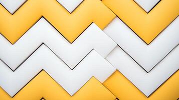 Abstract geometric pattern of yellow and white zigzag shapes creating a modern design photo