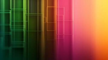 Abstract gradient background with colorful geometric shapes and soft light effects photo