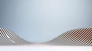 Abstract landscape with flowing striped patterns creating a surreal and tranquil atmosphere photo
