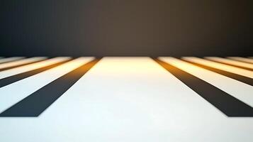 Abstract perspective of striped floor with gradient lighting creating a modern ambiance photo