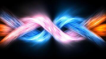 Abstract representation of flowing energy in vibrant colors creating a sense of infinity photo