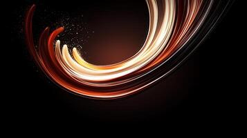 Abstract swirling patterns in warm colors on a dark background, creating a dynamic visual effect photo