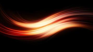 Abstract wave of vibrant colors flowing gracefully against a dark background, creating a sense of motion photo