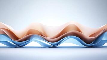 Abstract wave patterns in soft pastel colors creating a serene and calming atmosphere photo