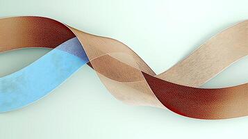 Abstract wave patterns in warm and cool tones creating a dynamic visual flow on a soft background photo