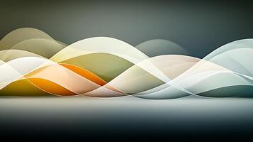 Abstract waves of color blending seamlessly, creating a tranquil atmosphere with soft gradients photo
