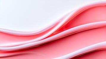 Abstract waves of pink and white fluid shapes creating a dynamic, modern background design photo