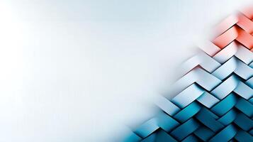 Abstract woven pattern in blue and red tones, creating a modern design for backgrounds photo
