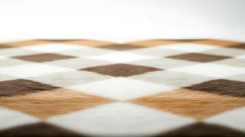 Close-up of a textured fabric featuring a diamond pattern in warm tones on a soft surface photo