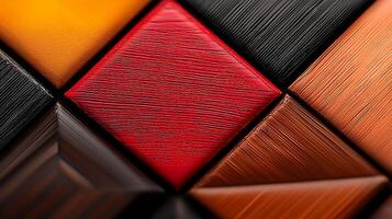 Close-up of colorful textured geometric shapes arranged in a visually striking pattern photo