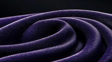 Close-up of elegant purple fabric with intricate folds and textures, creating a luxurious ambiance photo