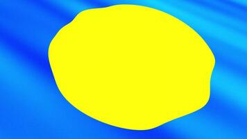 Palau Flag Waving Gently in the Wind, Close-Up Full-Frame Perspective, Soft Fabric Texture, Slow Motion, Natural Movement, Waving Flag Background video