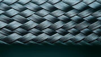Close-up of intricately woven blue fibers creating a textured pattern, ideal for textile design photo