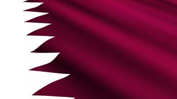 Qatar Flag Waving Gently in the Wind, Close-Up Full-Frame Perspective, Soft Fabric Texture, Slow Motion, Natural Movement, Waving Flag Background video
