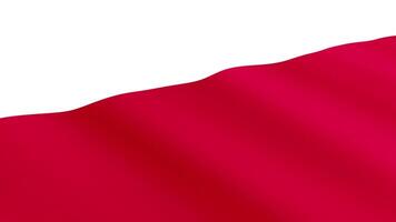 Poland Flag Waving Gently in the Wind, Close-Up Full-Frame Perspective, Soft Fabric Texture, Slow Motion, Natural Movement, Waving Flag Background video