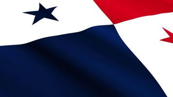 Panama Flag Waving Gently in the Wind, Close-Up Full-Frame Perspective, Soft Fabric Texture, Slow Motion, Natural Movement, Waving Flag Background video