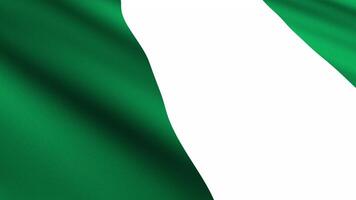 Nigeria Flag Waving Gently in the Wind, Close-Up Full-Frame Perspective, Soft Fabric Texture, Slow Motion, Natural Movement, Waving Flag Background video