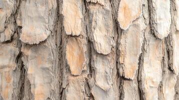 Close-up of textured tree bark showcasing natural patterns and colors, ideal for nature studies photo