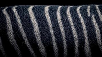 Close-up of zebra stripes showcasing intricate patterns and textures against a dark background photo