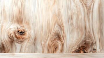 Closeup view of a beautifully grained wooden surface showcasing natural patterns and textures photo
