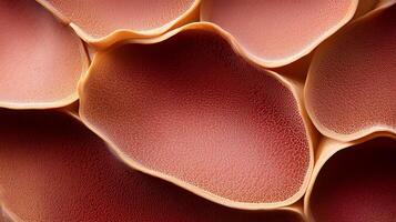 Close-up view of textured, organic shapes showcasing intricate patterns and colors photo