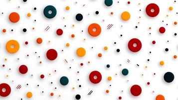 Colorful abstract pattern featuring various sized circles on a white background for design use photo