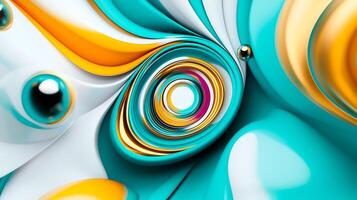 Colorful abstract swirl design with vibrant patterns and smooth textures in a dynamic composition photo