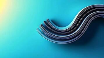Colorful abstract wave design with layered curves on a gradient background, ideal for creative projects photo