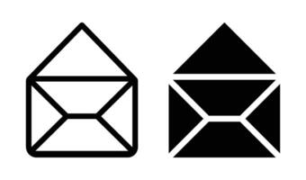 set of Mail icon , Mail, message, envelope, newsletter icon isolated on white background vector