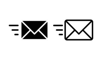 A set of mail icons. Mail, message, envelope newsletter symbol vector