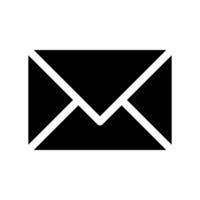 Mail icon illustration, e-mail, message, envelope symbol isolated on white background, vector