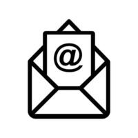 Mail icon, message, envelope electronic mail icon isolated on white background, vector