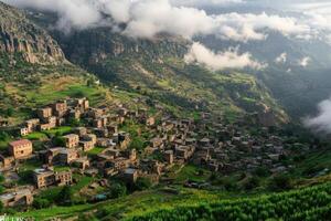 The village of koura in the mountains of morocco photo