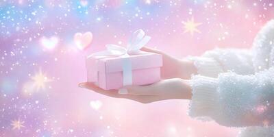 Gift of love in gentle hands photo