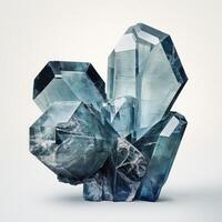Intricate cluster of faceted crystals photo